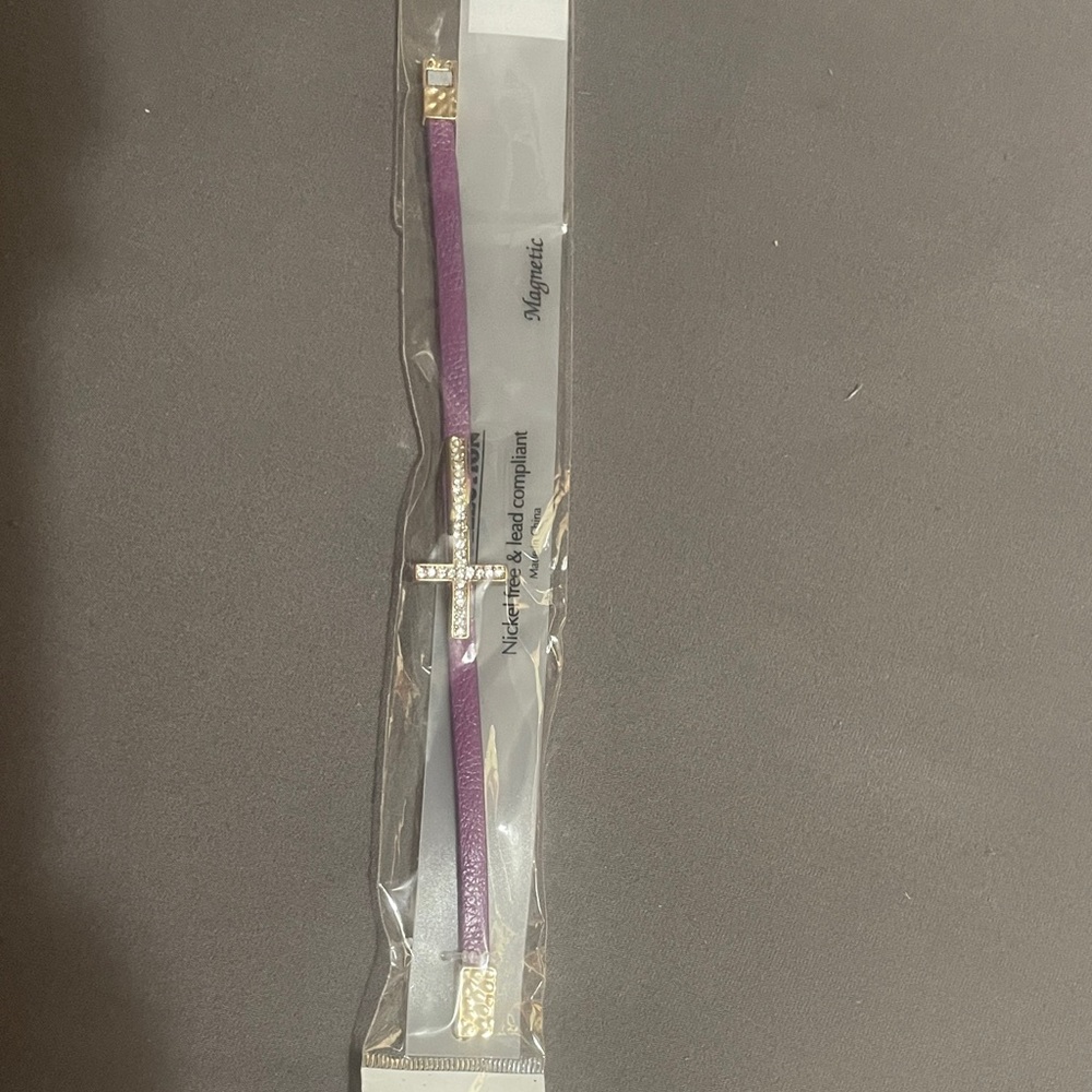 Purple Bracelet with Silver Accents